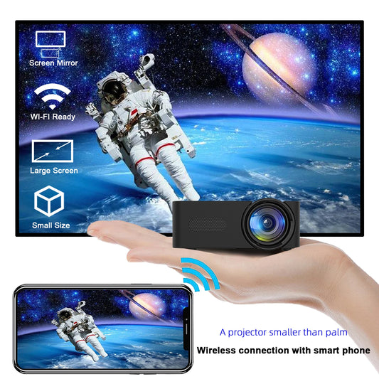 Mini Projetor Portátil YT100 Full HD1080P Mobile Video Wifi Smart Home Theater Wireless Same Screen for IOS Android