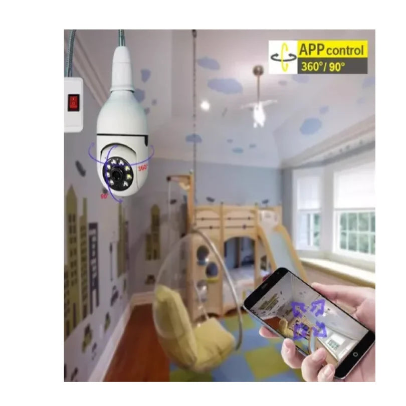 Camera Ip Giratória 360° Noturna 1080p Externa a prova Dágua