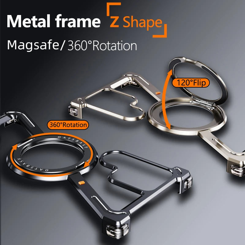 Capa de celular com estrutura de metal em formato Z para Samsung Galaxy S24 Ultra, estrutura de metal luxuosa com suporte magnético para Samsung S25 Ultra LIDER-SHOPP