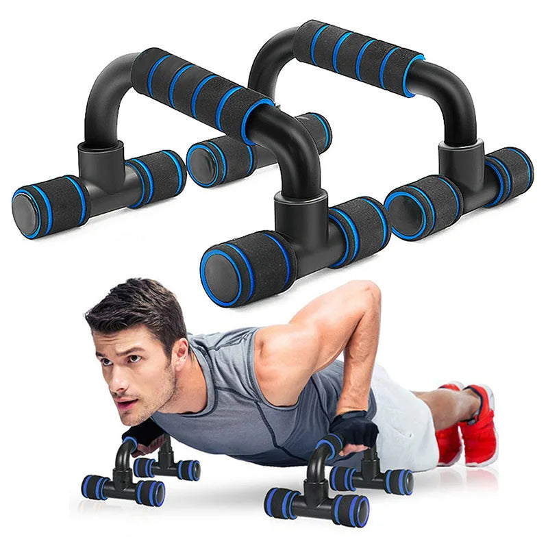 Barra de apoio antiderrapante em formato de H para flexões, ideal para exercícios em casa, musculação e treinamento de braços e peito. LIDER-SHOPP