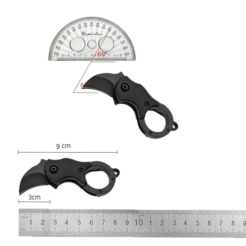 Novo chaveiro de bolso em aço inoxidável, mini canivete portátil para camping, descascador, ferramenta multifuncional EDC com corrente. LIDER-SHOPP