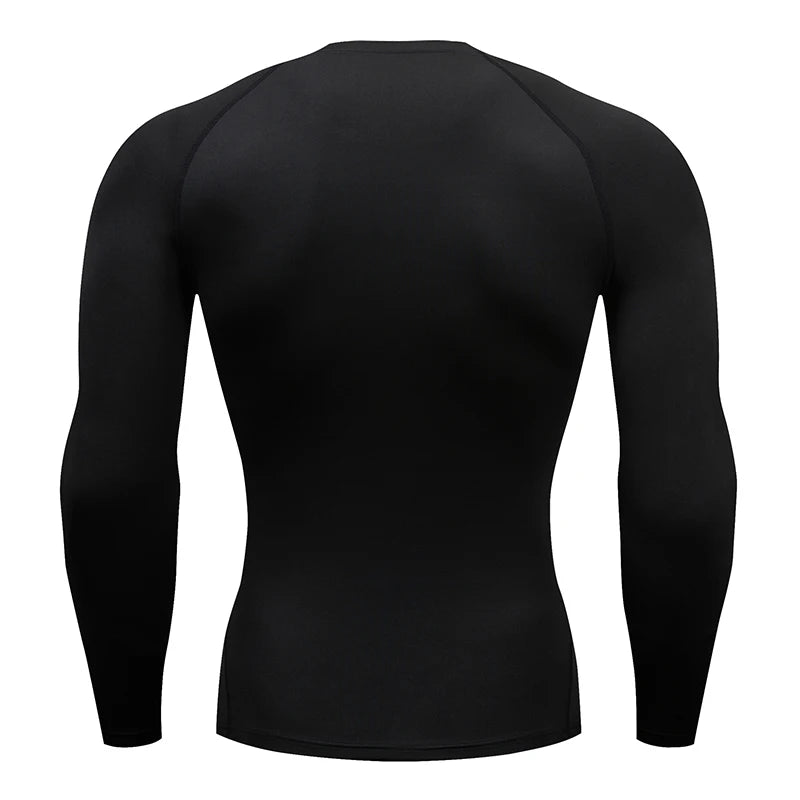 Camiseta de compressão masculina para corrida, mangas compridas, esportiva, para academia, fitness, moletom, para corrida, camisa esportiva masculina. LIDER-SHOPP